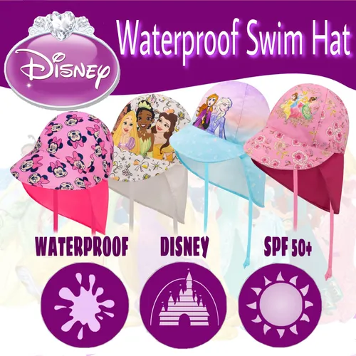 Miniatura 3 de Disney Gorro de natación para niñas pequeñas, gorro de natación para niñas pequeñas, gorro de natación para niños pequeños con Frozen y Minnie