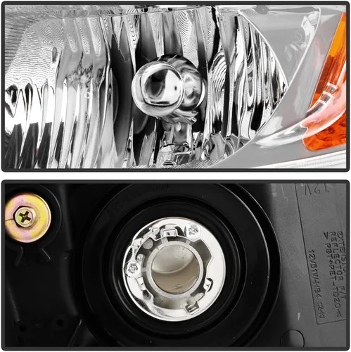 Miniatura 3 de KEEKPO - Para Honda Civic 2006 2007 2008 2009 2010 2011 Sedán de 4 puertas, carcasa cromada de faros delanteros, juego de lámparas izquierda+derecha
