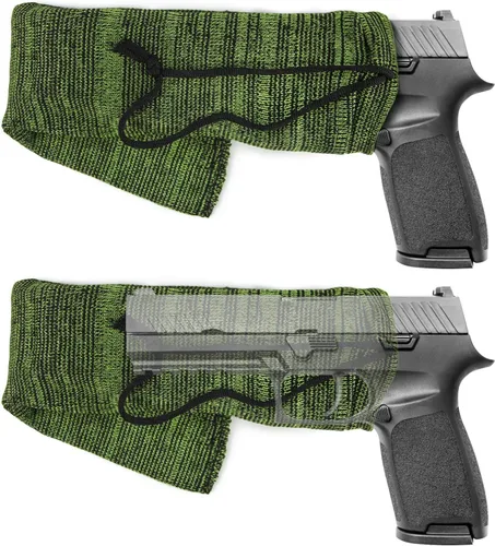 Miniatura 6 de GUGULUZA Calcetines extra gruesos para pistolas, calcetín de pistola para pistola, paquete de 4/5/6 fundas de pistola tratadas de silicona de punto