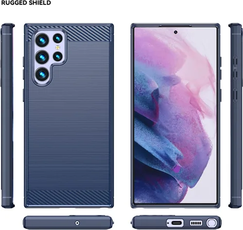 Miniatura 4 de Asuwish Funda compatible con Samsung Galaxy S22 Ultra 5G y protector de pantalla de vidrio templado, accesorios de celda, fundas protectoras