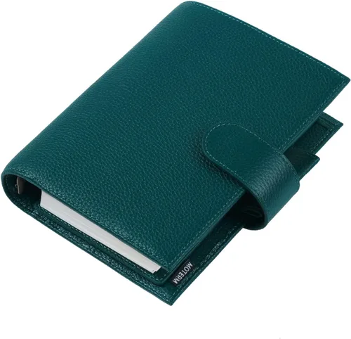 Miniatura 19 de Moterm Personal Luxe - Planificador de anillos – Organizador de carpeta de cuero genuino (Pebble-Mustard, anillo de 1.181 in)