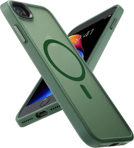 Miniatura 8 de Yriklso Funda magnética para iPhone SE 2022/iPhone SE 2020/iPhone 8 (4.7 pulgadas), imanes integrados compatibles con MagSafe, transparente