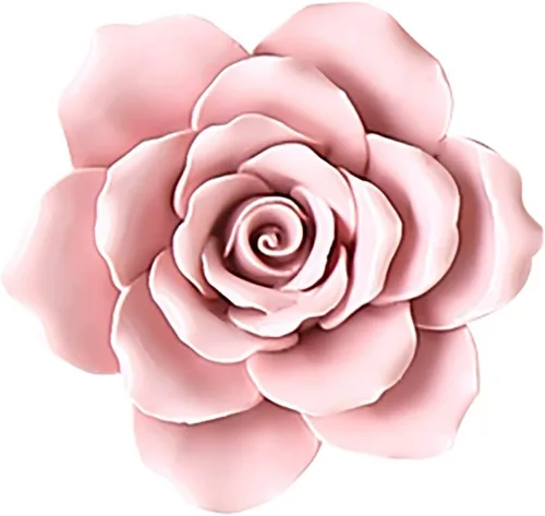 Decoración de pared de flores de cerámica con rosas artificiales 3D, arte de pared para sala de estar, hogar, pasillo, dormitorio, cocina, granja,
