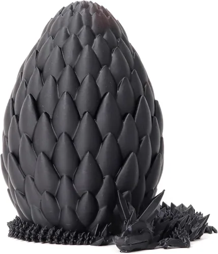 Miniatura 2 de Huevo de dragón 3D – Huevo de Pascua con dragón flexible en el interior, gran regalo impreso en 3D, decoración de figuras, juguete de escritorio