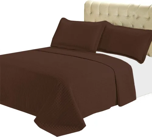 Miniatura 10 de sheetsnthings Juego de colcha acolchada de lujo, 3 piezas de microfibra sin arrugas, cómoda colcha con fundas de almohada a juego (tamaño King, gris)