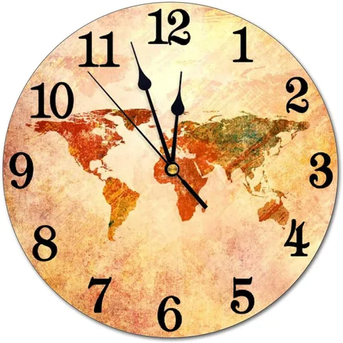 Miniatura 10 de Reloj de pared con bandera estadounidense patriótica de águila calva, funciona con pilas, reloj redondo silencioso para decoración de pared