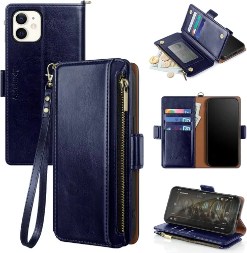 Miniatura 24 de Antsturdy Funda tipo cartera compatible con iPhone 11, piel sintética, con bloqueo RFID, funda cruzada para teléfono para mujeres y hombres