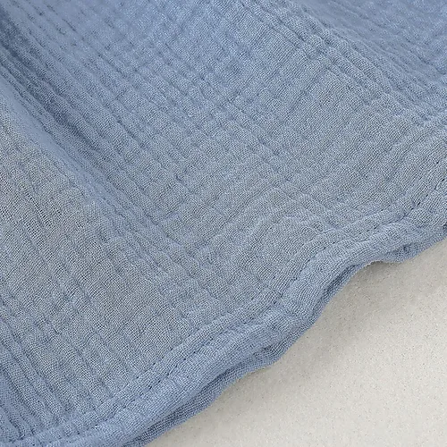 Miniatura 6 de Vestido de lino de algodón sólido sin mangas con tirantes de playa para niñas pequeñas (azul claro, 18-24 meses)
