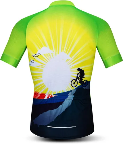 Miniatura 2 de Camiseta de ciclismo para hombre, camiseta de ciclismo para carreras de carretera, MTB, BMX, Dirt Road, secado rápido, cómoda, absorbe la humedad