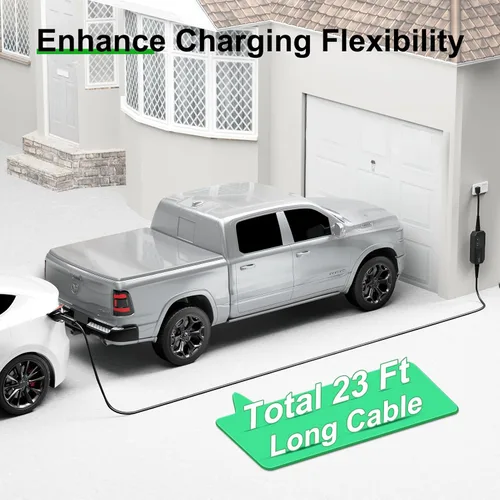 Miniatura 6 de MEGEAR Cargador Tesla de nivel 1 de 16 amperios, enchufe NEMA 5-15, cargador eléctrico portátil para automóvil con un cable de 23 pies, compatible