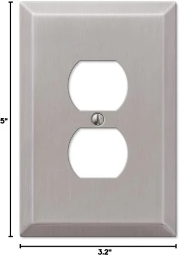 Miniatura 2 de Colester Direct - Placa de pared de níquel satinado para interruptor de pared, cubierta de tomacorriente GFI, acabado mate de níquel satinado