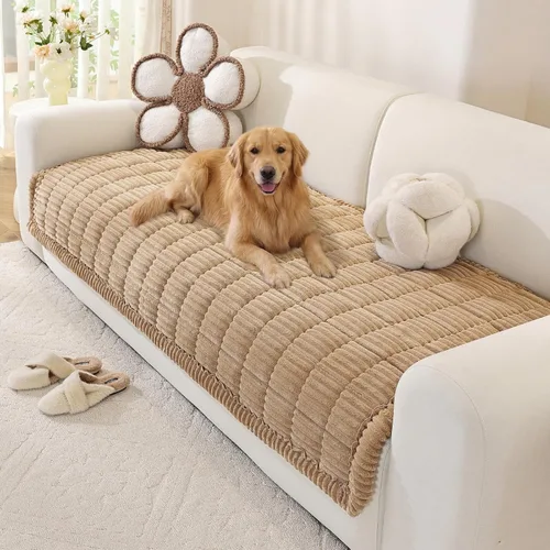 Funda de sofá para perros, lavable, funda de sofá para mascotas, funda de sofá modular suave y mullida en forma de L, protector grueso apto para