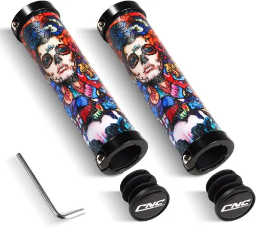 Miniatura 9 de CHOOEE Manillar de bicicleta de montaña con abrazadera de doble bloqueo, manillar de ciclismo antideslizante de goma MTB Grips,0.866 in Bicicletas