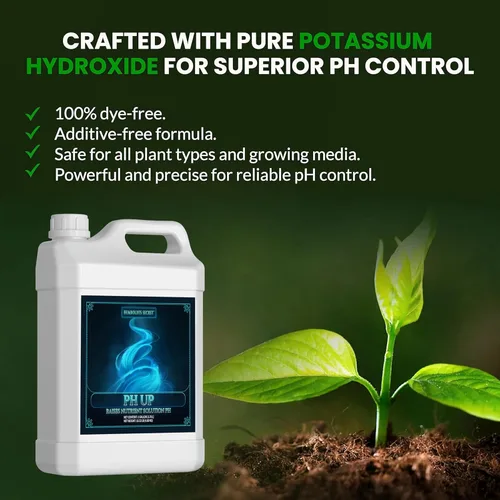 Miniatura 3 de Humboldts Secret pH para plantas Hidroponía y ajuste del pH del suelo Fórmula concentrada de hidróxido de potasio Aumenta los niveles
