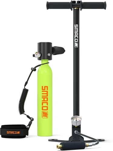 Miniatura 13 de SMACO Mini Scuba Tank 0.5L Handheld Diving Tank with DOT Marked Reusable Lung Air Tank Diving Cylinder for Underwater Exploration Emergency Rescue