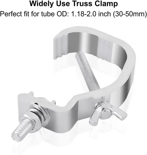 Miniatura 4 de Abrazadera C Truss de 1.18 a 2 pulgadas, paquete de 10 abrazaderas de armadura de luces de escenario Olaalite para tubo de 1.181-1.969 in