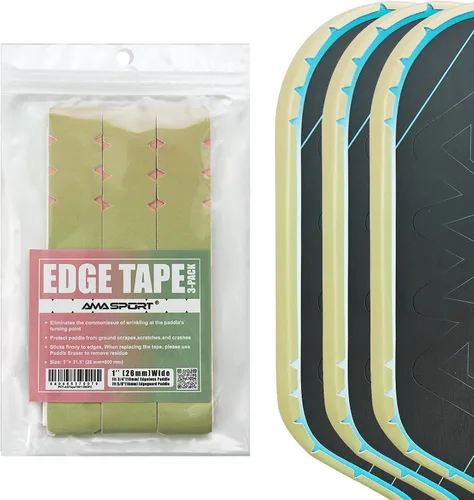 Miniatura 75 de PICKLETECH Cinta de protección de pala de pickleball – Protector de borde de cabeza de paleta – Cinta de protección de borde de raqueta ajuste