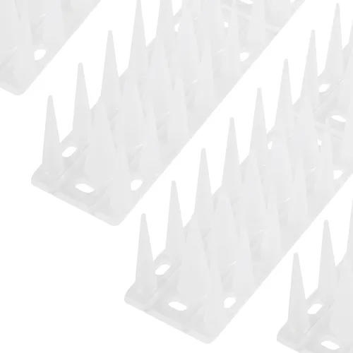 OFFO Púas para pájaros, mantén a los pájaros, paloma, pájaro carpintero lejos, dispositivo al aire libre, cubre 14.7 pies (14.8 ft), blanco Blanco