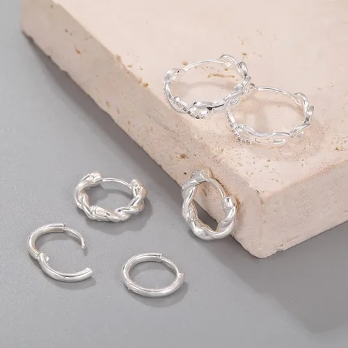 Miniatura 5 de Senteria Small Gold Hoop Earrings for Women 3 Pairs 925 Sterling Silver 14K Gold Plated Small Huggie Hoop Earrings Set for Girls (13mm 15mm 20mm)