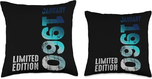 Miniatura 3 de January 1960 Year 1960 Retro 1960 Vintage Limited Edition Throw Pillow