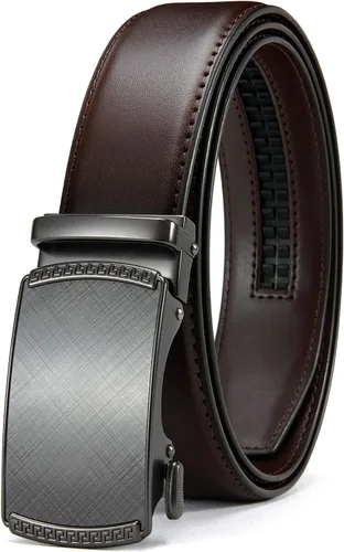 Miniatura 38 de CHAOREN Cinturón para hombre de cuero con trinquete - Ajuste personalizable, estilo sin esfuerzo (35 mm)