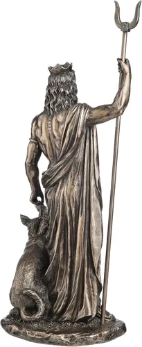 Miniatura 8 de Veronese Design Estatua griega de 12 7/8 pulgadas Hades del dios del inframundo fundido en frío de resina con acabado de bronce para decoración
