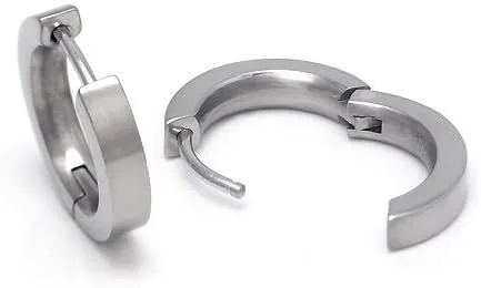 Miniatura 2 de Pendientes de aro Huggie de titanio, Titanio