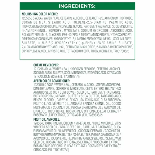 Miniatura 11 de Garnier Color de Cabello Nutrisse Crema Nutritiva, 10 Negro (Regaliz) Tinte Permanente para el Cabello, 1 Unidad (El Empaque Puede Variar)
