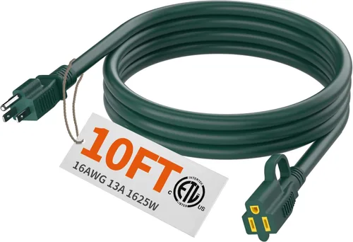 Miniatura 73 de HUANCHAIN Cable de extensión para interiores y exteriores, 50 pies, impermeable, calibre 16/3, flexible, resistente, cable de extensión para Amarillo