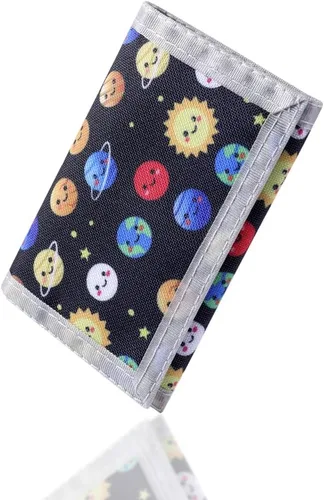 Miniatura 20 de Billetera, carteras de lona para deportes al aire libre para niños, bonita cartera con cremallera para niños, cartera de bolsillo frontal