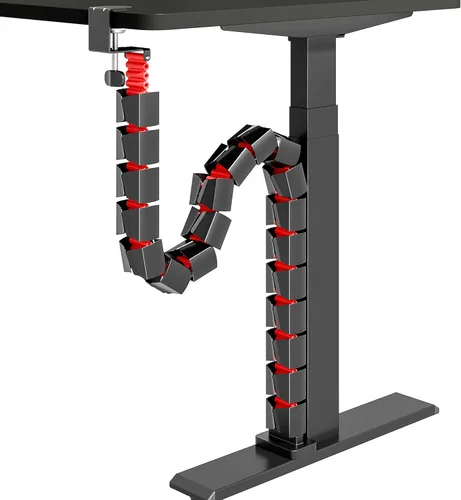 ARES WING Columna de gestión de cables debajo del escritorio, organizador de cables de vértebras con abrazadera para escritorio de pie, organizador
