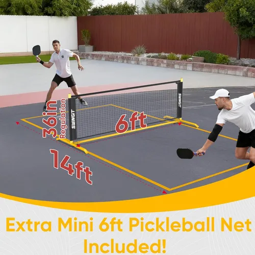 Miniatura 3 de Portable Pickleball Rebounder Net with Kitchen Lines System, Solo Training Net System for Dinks, Volleys & Drives, Accuracy Trainer with Carry Bag
