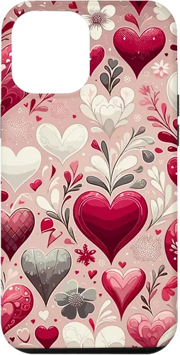 Miniatura 25 de Funda romántica para iPhone 11 Pro Max con corazones encantadores para el día de San Valentín