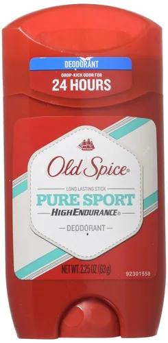 Old Spice Old Spice - Desodorante de alta resistencia en barra de larga duración, Pure Sport, Pure Sport, 2.25 onzas