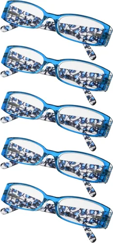 Miniatura 7 de Paquete de 5 lentes de lectura con diseño floral para mujer, incluye lectores de sol
