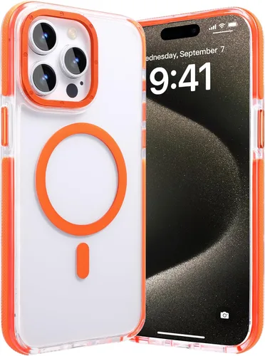 Miniatura 31 de Funda magnética diseñada para iPhone 11 Pro Max, [probada en caídas de grado militar] [compatible con MagSafe] Funda protectora delgada translúcida