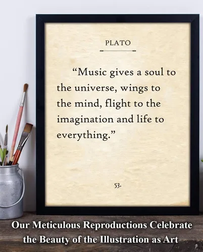 Miniatura 7 de Platón - La música da un alma al universo – cita inspiradora decoración para el hogar y la oficina, gran idea de regalo para los amantes