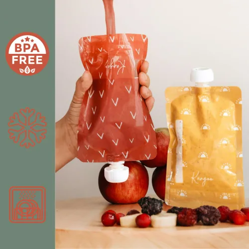 Miniatura 4 de Bolsas reutilizables para alimentos para bebés – Bolsas de almacenamiento para niños pequeños y niños – Puré de manzana, batidos, yogur, puré