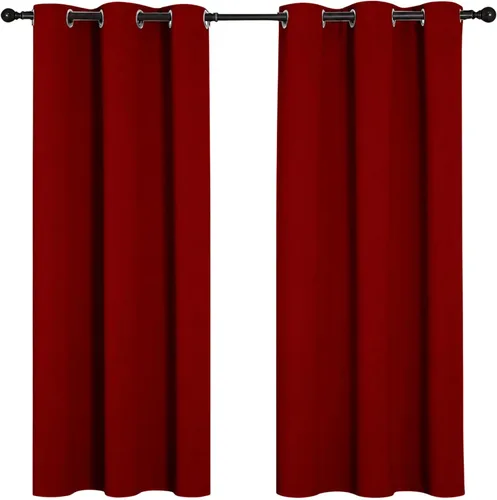 Miniatura 18 de Cortinas opacas para oscurecer la habitación, con aislamiento térmico, cortinas opacas con ojales para puertas y ventanas de poliéster
