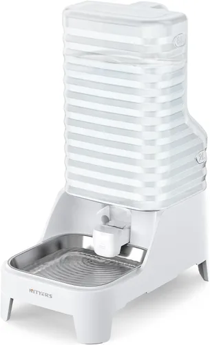 Dispensador automático de agua para perros con grifo patentado, dispensador de agua para gatos de gran gravedad de 6 litros con asa, filtro y base