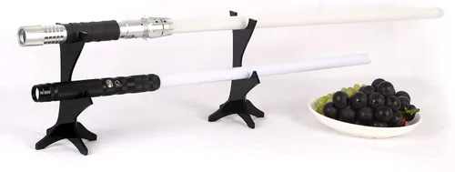 Miniatura 6 de Soporte de acrílico para sable de luz perfecto para sable de luz Jedi, soporte de sable de luz resistente, soporte de sable de luz de dos niveles