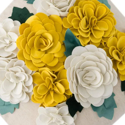 Miniatura 4 de KINGROSE Funda de almohada decorativa con diseño de flores 3D para el hogar, funda de cojín cuadrada para sofá, cama, sofá, sala de estar, 18 x 18