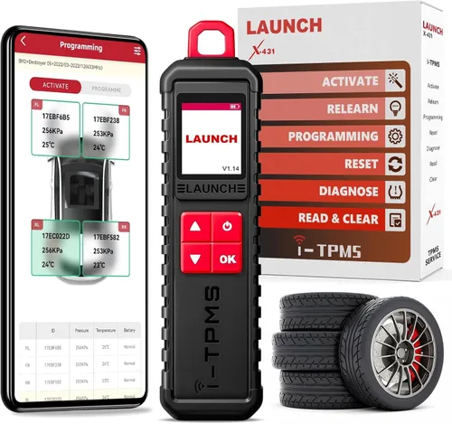 LAUNCH X-431 i-TPMS Sistema de monitor de presión de neumáticos Herramienta de servicio con escáner X-431 y aplicación i-TPMS compatible con