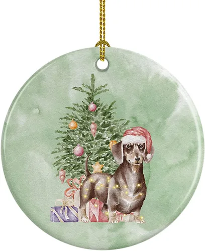 Miniatura 20 de Caroline's Treasures Bulldog, Bulldog inglés #2 y árbol de cerámica adorno colgante para árbol de Navidad, decoración colgante para el hogar