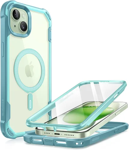 Miniatura 13 de i-Blason AresMag - Funda protectora transparente para iPhone 15/14/13 de 6.1 pulgadas, compatible con MagSafe, a prueba de golpes, con protector