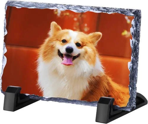 Marco de fotos personalizado de pizarra de roca – Placa de marco de piedra personalizada para regalos conmemorativos para los amantes de las