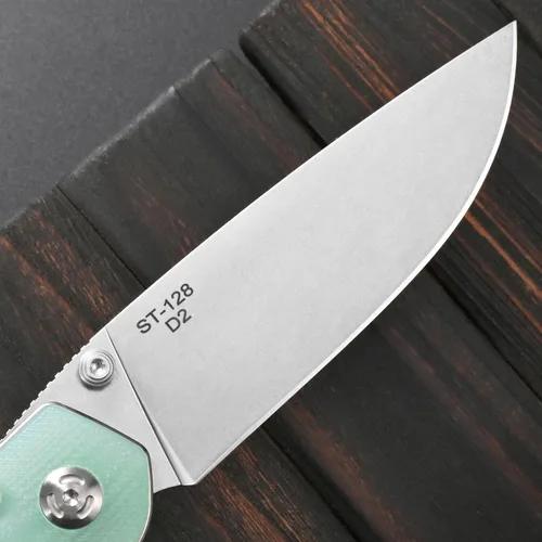 Miniatura 4 de Sitivien ST128 - Cuchillo plegable, hoja D2 G10, mango de seguridad, trazador de líneas de seguridad, cuchillo de herramienta EDC para senderismo al
