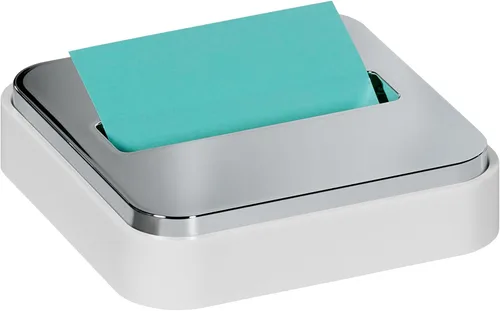 Miniatura 4 de Dispensador de notas adhesivas Post-it para notas de 3 x 3 pulgadas, base blanca con parte superior de acero