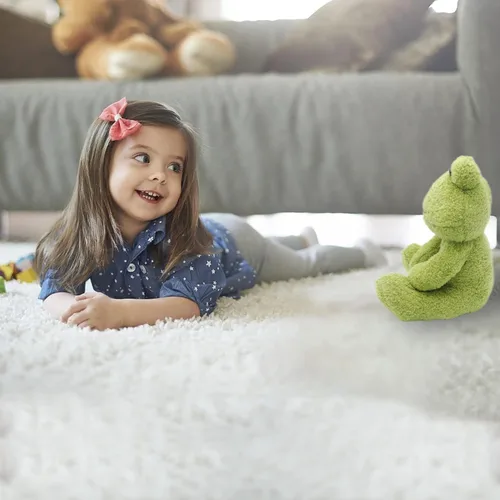 Miniatura 6 de Peluche de rana de peluche de 10 pulgadas, adorable regalo para niños y adultos, cumpleaños para amantes de las ranas, muñeca de felpa verde