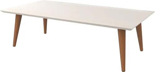 Miniatura 6 de Manhattan Comfort Utopia Collection 89452 - Mesa auxiliar rectangular moderna de mediados de siglo para sala de estar, con patas abiertas